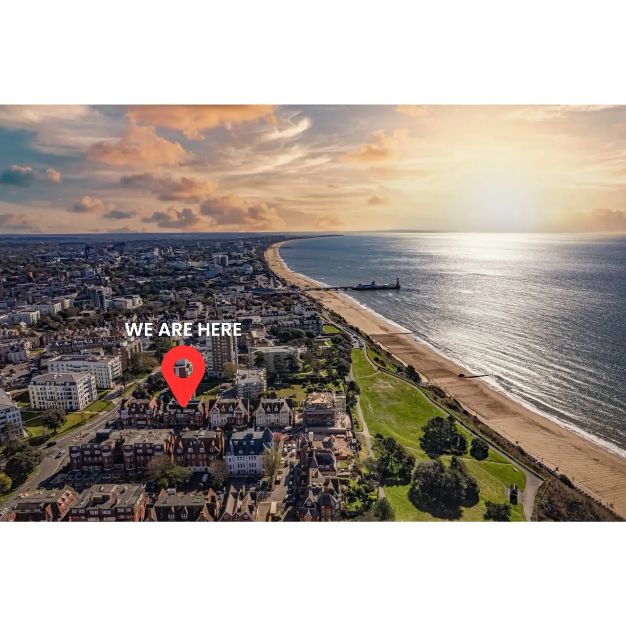Bournemouth cliff top exterior view from Flexiestays long-term apartment